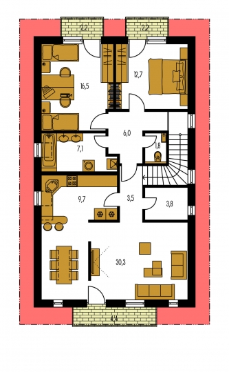 Floor plan of second floor - TREND 282